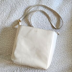 Clare V white crossbody box bag